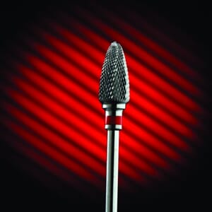 Swiss Carbide Stor Oval Kjegle - Fin Grit (3/32")