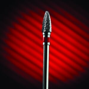 Swiss Carbide Liten Oval Kjegle - Fin Grit (3/32")