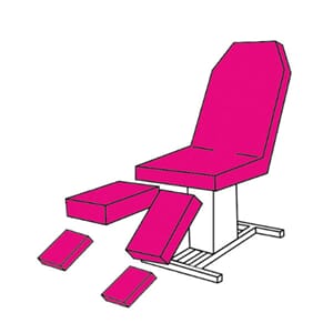 Benkelaken Frotte Fotpleiestol (Hvit)