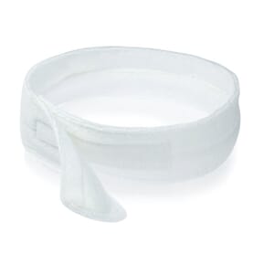 Baehr Hodebånd m/Borrelås - Hvit (8,5cm Bredde)