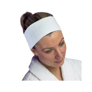 Hodebånd m/Borrelås - Hvit