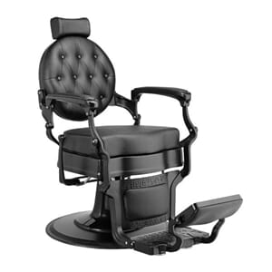 Barberstol BUZZ BLACK (Sort/Grått Trekk)