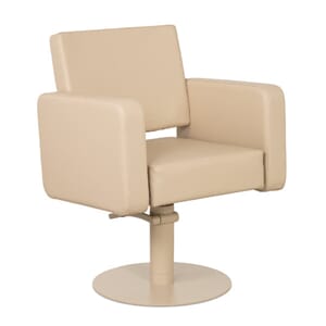 Frisørstol FLIRTY BEIGE (Beige/Chrome/Sort/Gull Base)