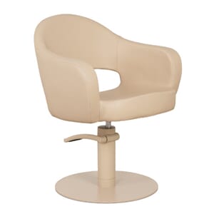 Frisørstol LIRA BEIGE (Beige/Chrome/Sort/Gull Base)